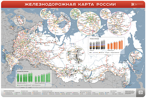 Железнодорожная карта России